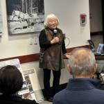 Judy Kusakabe discusses Behind the Barbed Wire: The Incarceration of Japanese Americans on Jan. 24 at the Mercer Island Library. Courtesy photo