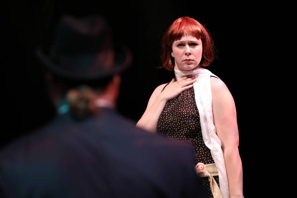 Photo by Allyson Meyer/Whidbey Island Center for the Arts. Sommer Harris plays Marta Van Hoven, one of her many roles in the production.