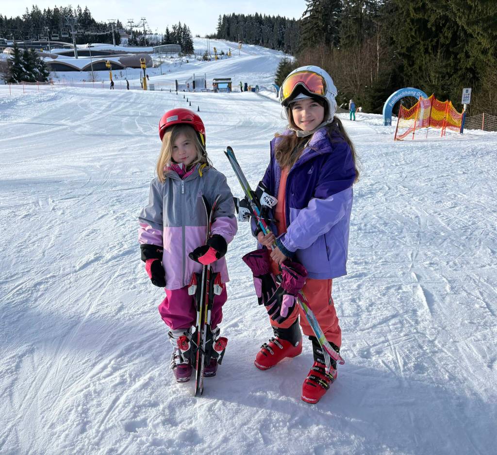 Ski lessons on the nearby slope. Photos by Mindy Stern