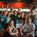 The Oar-Riginal Gangstas were the fastest team at the Mercer Island Rowing Clubs inaugural Row for MI: Ergathon on March 1 at the local Orangetheory Fitness. Photo courtesy of the Mercer Island Rowing Club