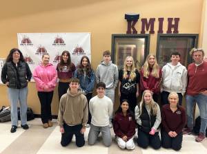 Back row (from left): Lauren Schechter, Brooke Newell, Maggie Anderson, Mia Tamarkin, Magnus Zettel, Ginger Schwartz, Ava Chastain, Cooper Jensen and Michael Ketchum. Front row (from left): Porter Larsen, Justen Bienstock, Aadyaa Singhal, Emerson Woods and Natalie Woods. Not pictured: Ethan Schaps, Kylie Oordt, Alisha Khan, Sophia Rodriguez, Edward Li, Toly Odievich and Will Prock. Photo courtesy of the Mercer Island School District