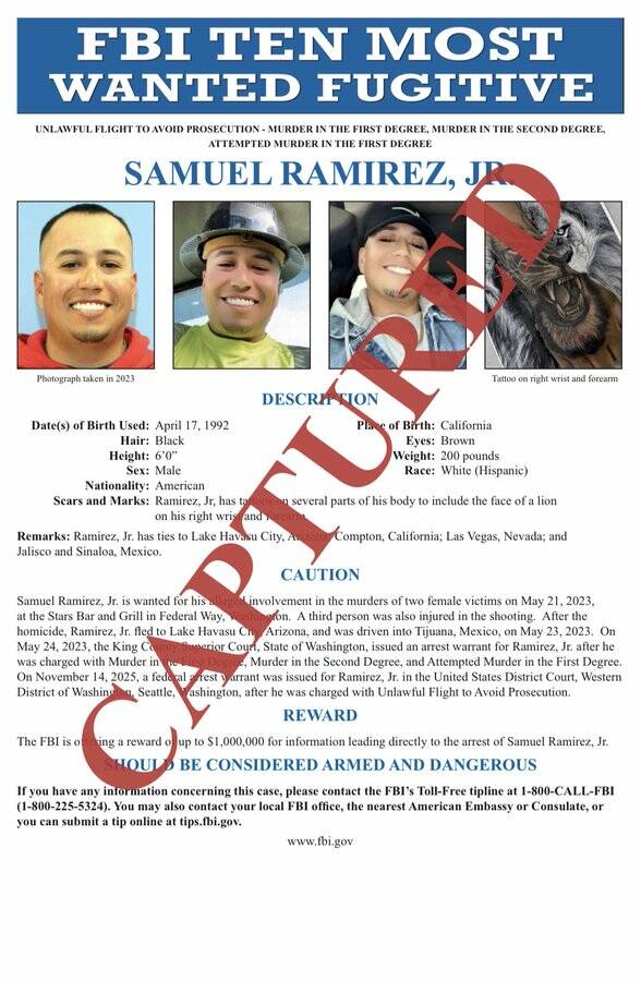 Samuel Ramirez Jr.s FBI wanted poster. Courtesy of the FBI.
Federal Way Mayor Jim Ferrell. Photo by Joshua Solorzano/The Mirror
