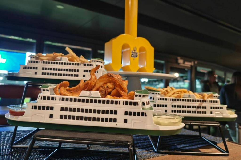 The ballparks new food trays honor Washingtons famous ferries. Photo by Benjamin Ray/Sound Publishing
