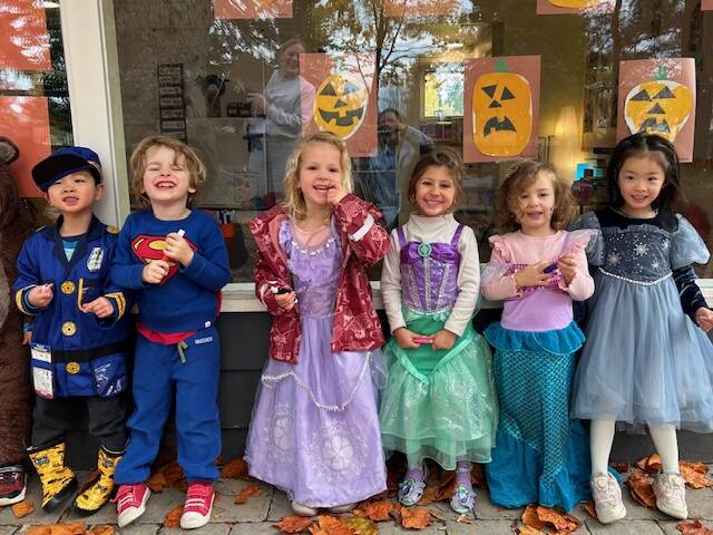 Pixie Hill Preschool students from left to right: Xander Yu, Hank Sargent, Clara Oberg, Arabella Altman, Serena Rock and Zora Zhou. Photo courtesy of Ashley Good