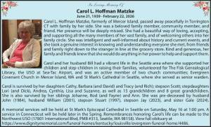 Carol Matzke | Obit