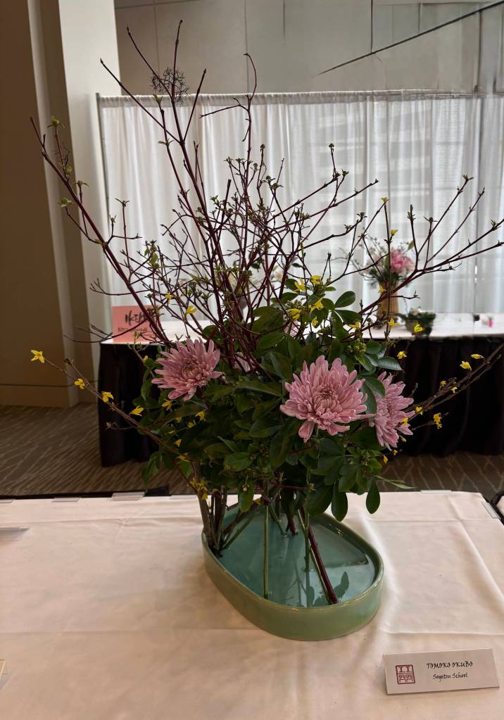 Photos by Mindy Stern 
Arrangement by Tomoko Okubo and Sachiko Jacques of Sogetsu School of Ikebana, Mercer Island.