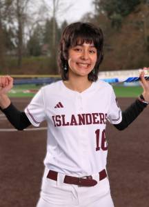 Mercer Island High School senior fastpitch softball player Elsa Zepeda Juarez. Courtesy of Legends Photography