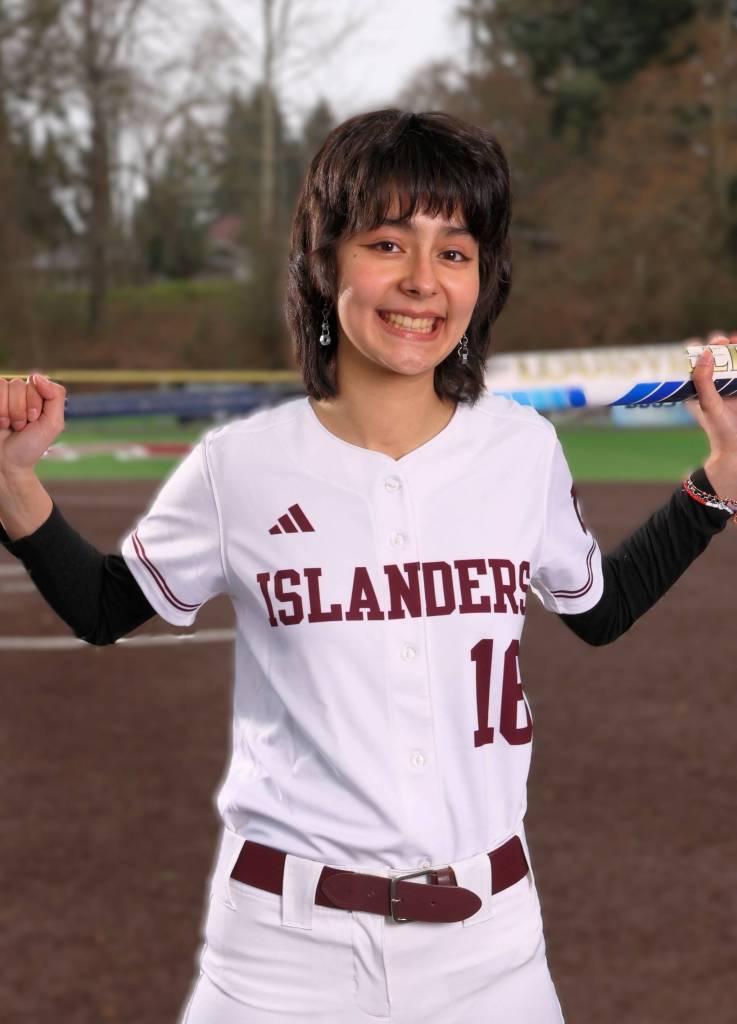 Mercer Island High School senior fastpitch softball player Elsa Zepeda Juarez. Courtesy of Legends Photography
