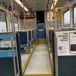 Interior of the light rail train. Photo by Mindy Stern