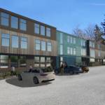 An architects rendering of the Barnabie Point Project on Mercer Island. Courtesy graphic