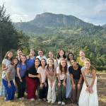 Photo courtesy of MaryMargaret Welch
The PETRI (Philanthropy, Education, Teaching, Research, Involvement) Club and the Vashon Island High School Girls to Girls (G2G) Club delegation with Vuria Hill in the back in Kenya. Bottom row left to right: Sarah Kamolz, Avery Cohen, Maya Talby, Kira Lackland, Julia Moberg, Marin Frank, Mahi Agarwal and Anika Stevens. Back row left to right: Megan Kamolz, Ava Imbesi, Savanna Rousell, Sophia Kinkead, Rose Ely, Gwen Tomlinson, Anusha Zaveri and Diana Trundle-Strachan.