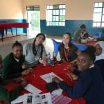 Mahi Agarwal and Kira Lackland at St. Joseph School. Photo courtesy of Kira Lackland