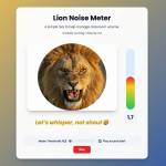 The Lion Noise Meter app. Courtesy photo
