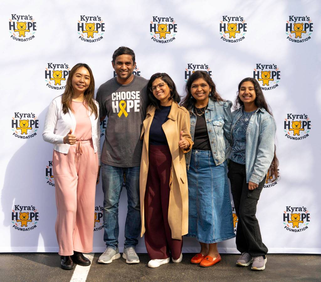 Kyras Hope Foundation partnered with Bloodworks Northwest to host a community blood drive on April 18 to support local patients, including children currently undergoing cancer treatment who rely on transfusions to stay in the fight, according to the foundation. The event took place at the south end QFC parking lot. Kyra Gupta, a 12-year-old Mercer Island resident, passed away on Nov. 9, 2025, from a rare type of pediatric cancer called metastatic Ewing sarcoma. From left to right, Julie Hsieh, Gautam Kumar, Alka Kumari, Piyusha Pandya and Shaivi Pandya. A heartfelt thank you to our incredible Mercer Island community  friends, parents and students  who showed up this past Saturday for the Gift of Life blood drive. Every unit collected represents a tomorrow for a child in treatment and a second chance for a family in crisis. Seeing the blood drive bus completely full was a powerful reminder that while we lost our Kyra five months ago, her light continues to shine through your kindness, the foundation said. Courtesy photo