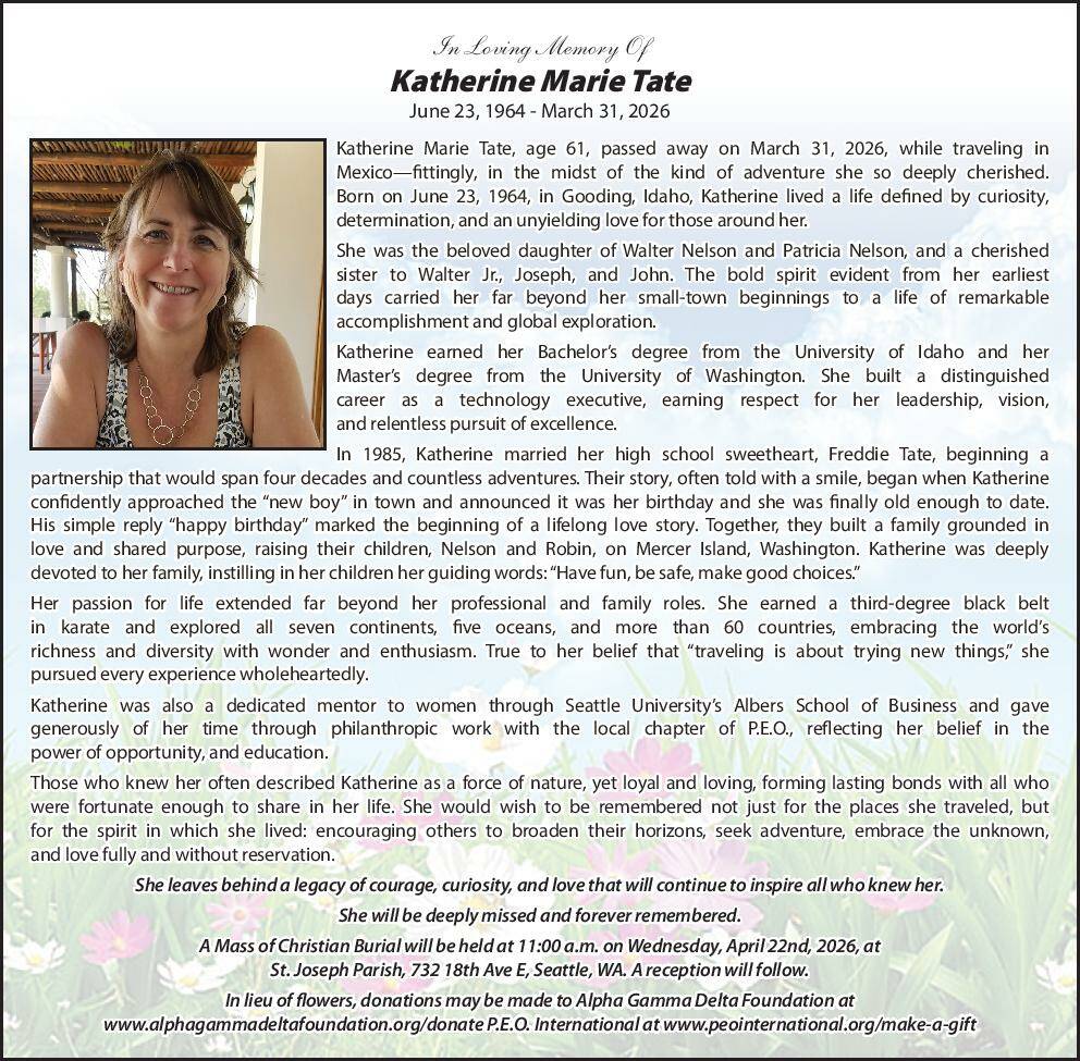 Katherine Tate | Obit