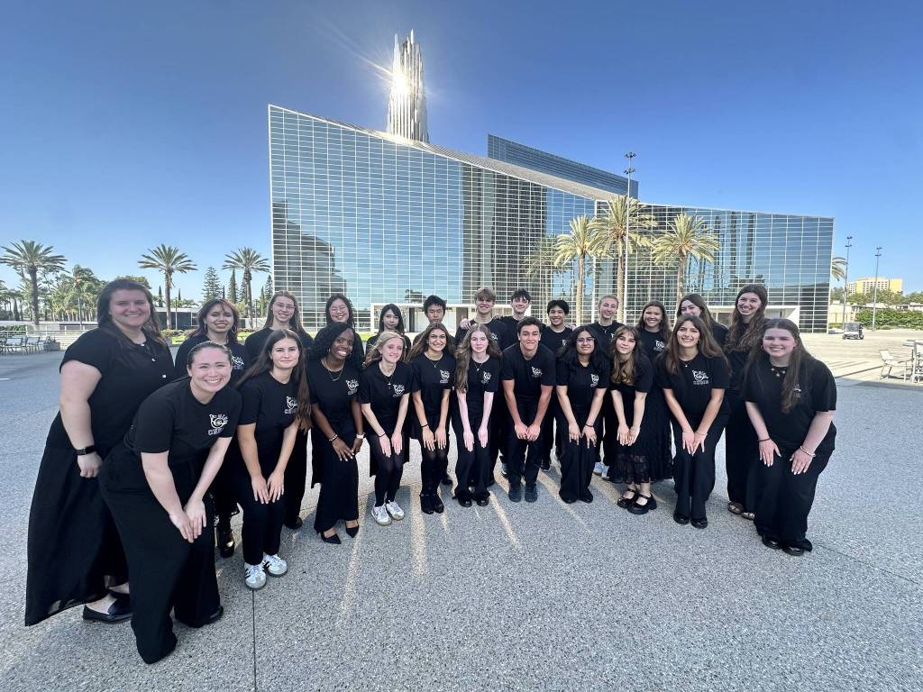 Members of the Mercer Island High School Bel Canto Choir traveled to Anaheim, California, over spring break to participate in the American Choral Festival, record at Disney Studios and spend some time in the Disneyland parks. At the festival, singers got to learn from highly-renowned adjudicators, received Excellent ratings, collaborated with other schools through an exchange workshop and learned a brand new composition together. Led by professor Coty Raven Morris, the choir learned about how singing together impacts the world around us, as she taught valuable lessons in resilience, collaboration and self-appreciation, reads a Mercer Island School District social media post. Photo courtesy of the Mercer Island School District