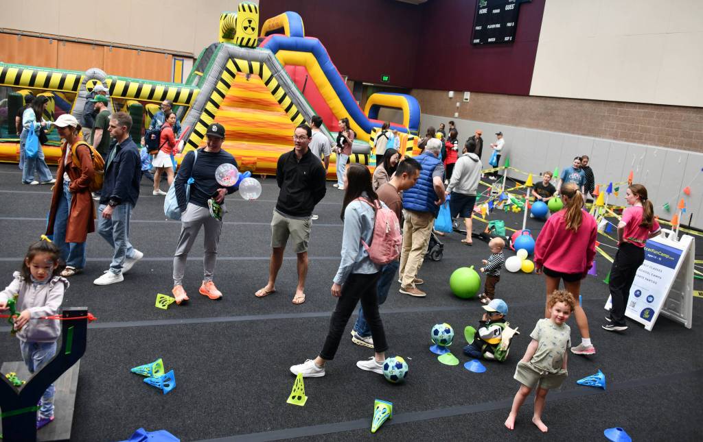 Soccer and bouncy slides were just two of the popular Circus activities. Andy Nystrom/ staff photo