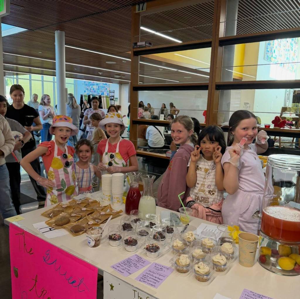 On April 29, students held a successful Northwood Marketplace where they sold their handmade products as families and other students cheered them on during the learning event. Photo courtesy of the Mercer Island School District