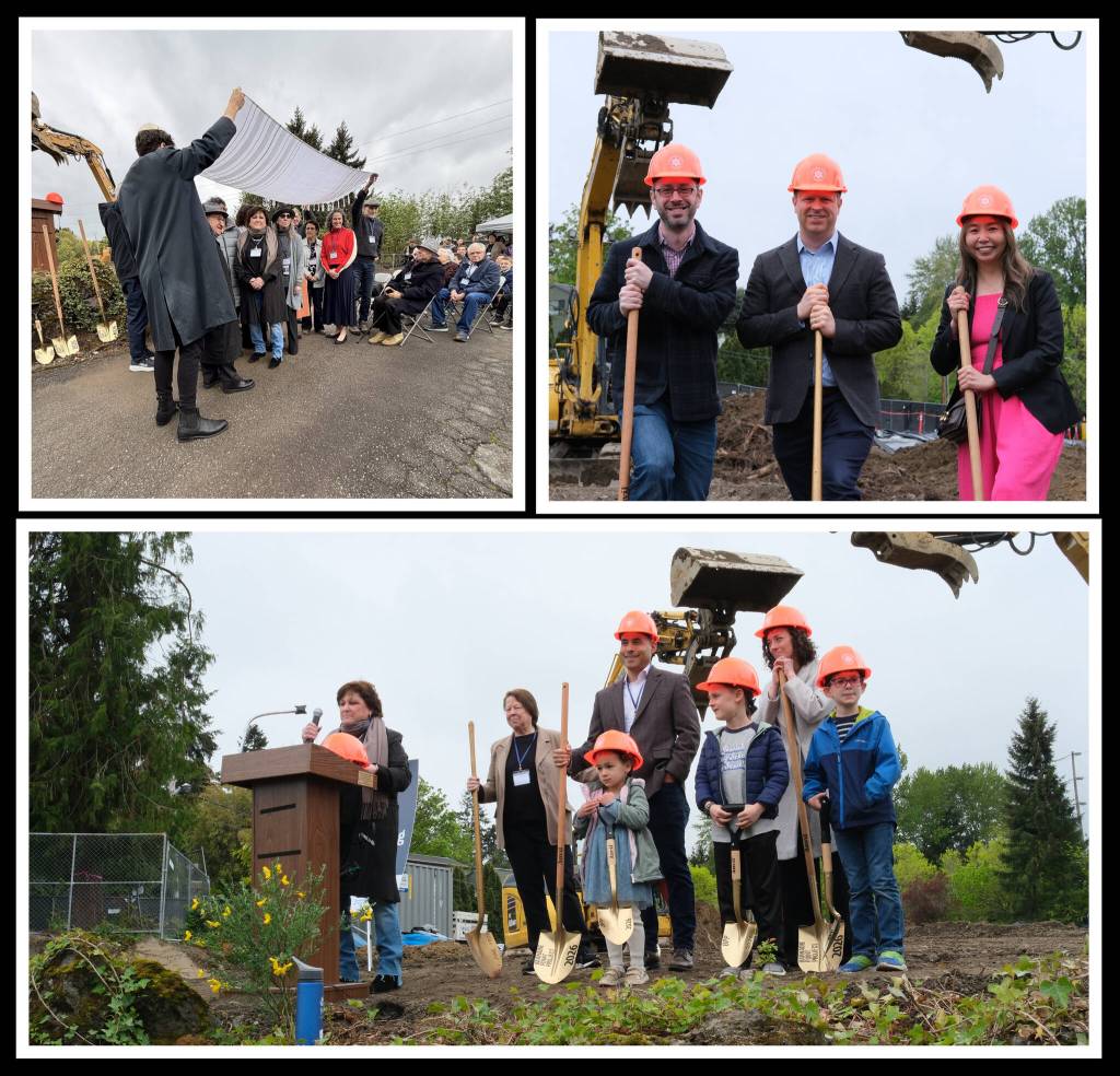 Leaders from the Jewish Day School and Congregation Herzl-Ner Tamid of Mercer Island joined community members, partner organizations and local officials on April 28 to mark the groundbreaking of Barnabie Point, a new shared Jewish campus that will bring together a day school, synagogue life and shared workspace for Jewish organizations in one location. The new three-story building will sit on Herzl-Ner Tamid synagogues land at 3700 E. Mercer Way. The event brought together various leaders of the Jewish community and city of Mercer Island representatives, including speakers such as Mayor David Rosenbaum (also pictured at right with MI Deputy Mayor Daniel Becker and city councilmember Julie Hsieh). Project leaders said the campus has been designed with the Mercer Island setting in mind, including planning around the physical setting to maintain security, traffic flow and how the site functions day to day within the surrounding neighborhood. We have been very focused on ensuring the new building sets into the environment and working with the city to meet its requirements, said David Shujman, board president of Congregation Herzl-Ner Tamid. They hope to have the building ready for use by the summer of 2027, according to a previous Reporter article. Photos courtesy of Barnabie Point Project