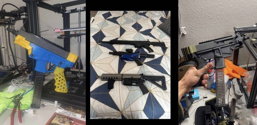 Mercer Island resident Michael Janischs following photos appear to depict privately manufactured firearms (often called ghost guns because they typically do not bear a manufacturer serial number), according to court documents. Photo courtesy of the U.S. Attorneys Office, Western District of Washington