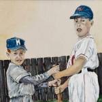 Painting of Greg Asimakoupoulos and his younger brother by Gregs brother Marc. Courtesy photo
