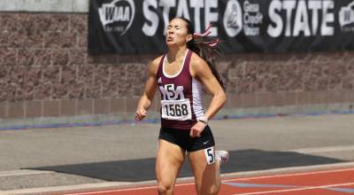 Mercer Island High Schools Lauren Balousek won the girls 400-meter run at state. Photo courtesy of Scott Knoblich