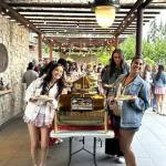 PETRI members Marin Frank and Mahi Agarwal enjoy Kenyan cuisine at the Harambee. Photo courtesy of Kim Kamolz