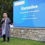 MaryMargaret Welch speaks about SeaVurias partners in Kenya at the Harambee. Photo courtesy of Soyun Chow
