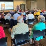 Mercer Island Rotarians gathered to listen to U.S. Rep. Adam Smith on June 16. Photo courtesy of Linnea Augustine and Rotary Club of Mercer Island