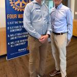 Rotary Club of Mercer Island President Todd White, left, with U.S. Rep. Adam Smith. Photo courtesy of Linnea Augustine and Rotary Club of Mercer Island