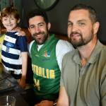 From right to left are the Australian contingent of Matthew Brown, Ari Sherr, Gabe Sherr, Ollie Brown and Harry Brown at The Crawlspace Gastropub. Andy Nystrom/ staff photo