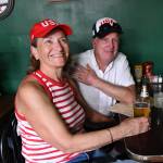 Former longtime Mercer Islanders Susan and Kevin Regan enjoy the match at the Roanoke Inn. Andy Nystrom/ staff photo