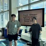 Mercer Island High School students Elijah Glowitz and Alice Liang at the King County Youth Leadership Summit. Photo courtesy of Mercer Island Youth and Family Services