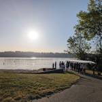 Rowers walk their boat out of Lake Washington. Courtesy photo