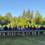 Adult rowers gather at the Mercer Island Rowing Clubs tent. Courtesy photo