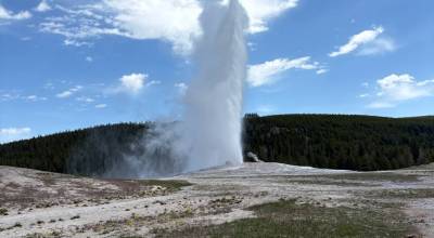 Old Faithful geyser at Yellowstone National Park in Wyoming. Photo courtesy of Mindy Stern