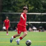 Mercer Islands Chancellor Tobin dribbles the ball up field during the Rising Stars Cup in Washington, DC. Photo courtesy of Sean Cui