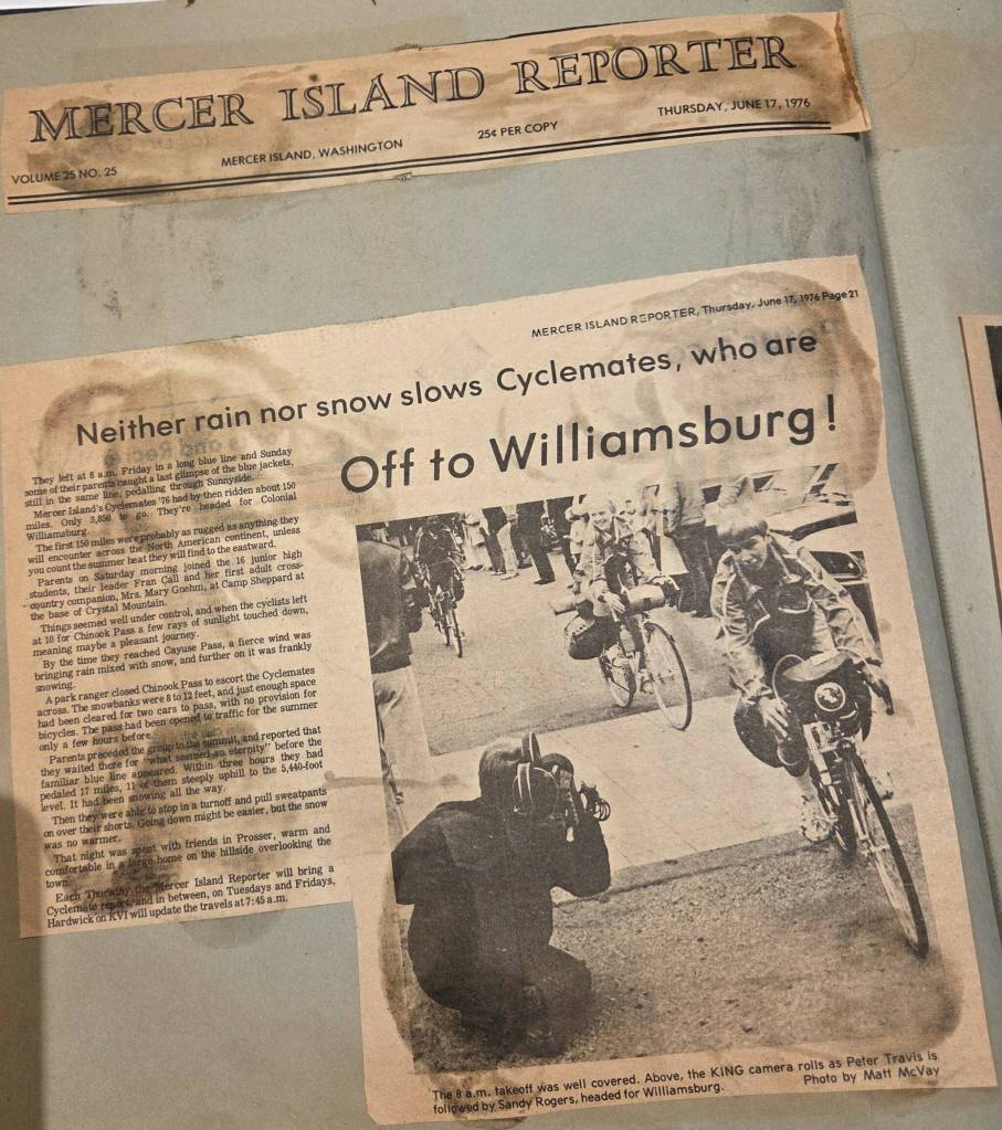 Mercer Island Reporter Cyclemates IV 1976 story and photos.