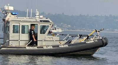 Mercer Island Police Departments Marine Patrol unit. Photo courtesy of the Mercer Island Police Department